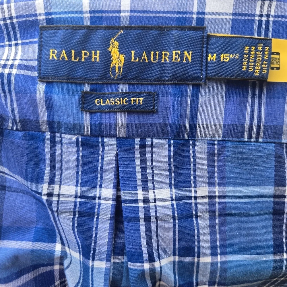 POLO RALPHVL LAUREN Blue Plaid Men's Shirt
